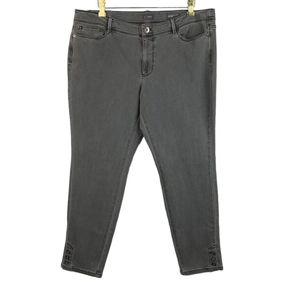 NWT J. Jill denim women’s Authentic fit slim ankle jeans onyx wash sz 16 petite - Picture 1 of 10